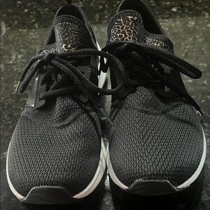New Balance Black and Leopard Print Sneakers